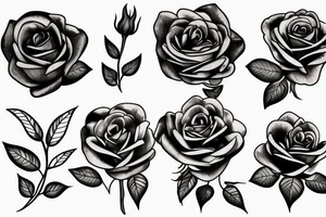 Rose twig tattoo idea