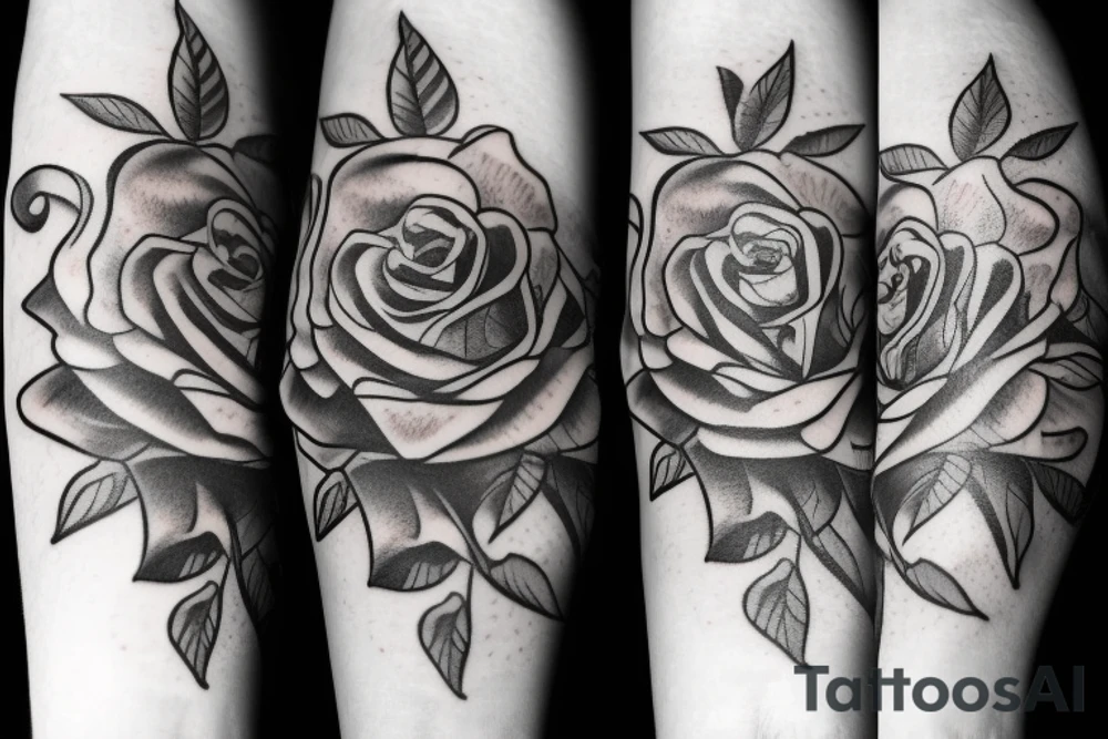 Single rose tattoo tattoo idea