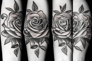 Single rose tattoo tattoo idea