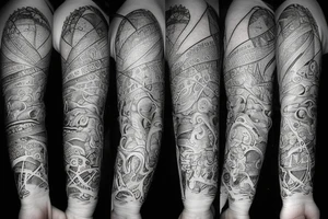 Mountains and beautiful space on wrist illustrations tattoo idea