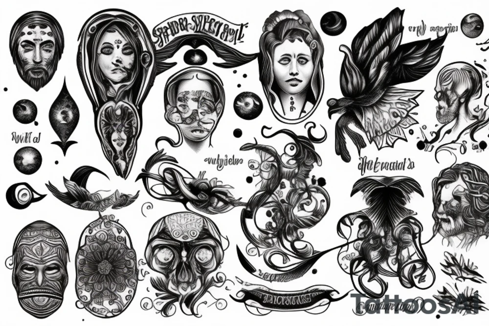 the spiritual component of a person which is described in space tattoo idea