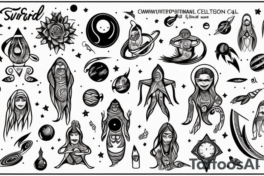 the spiritual component of a person which is described in space tattoo idea
