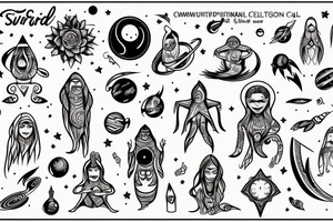 the spiritual component of a person which is described in space tattoo idea