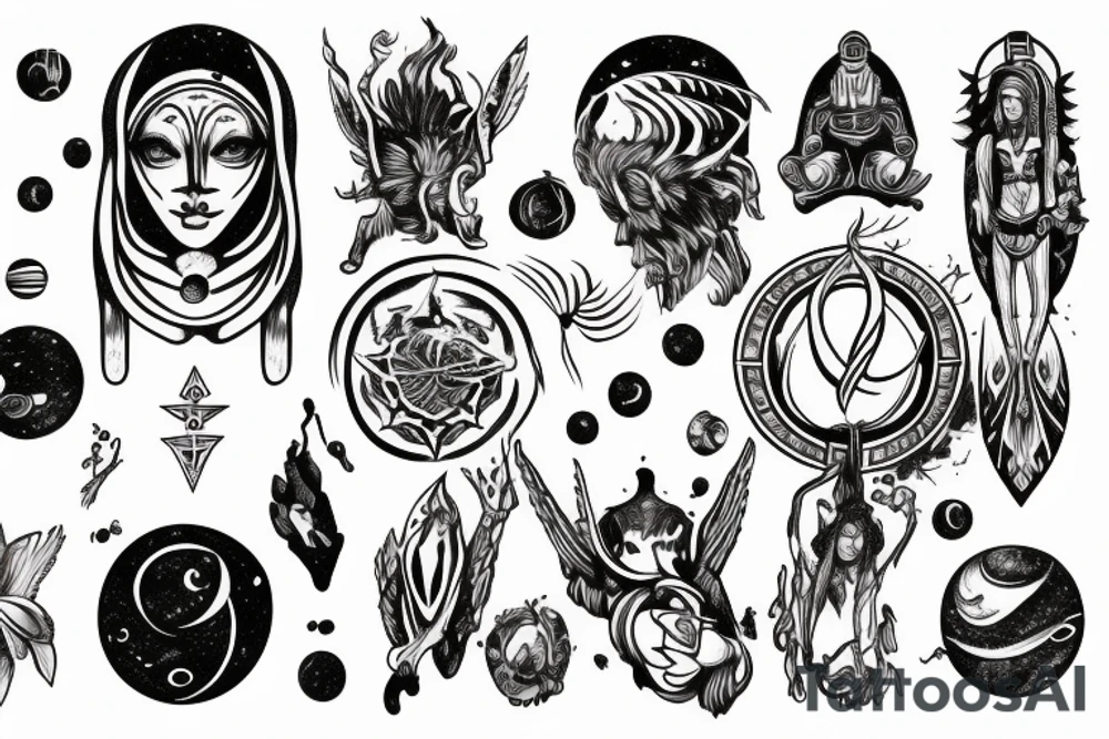 the spiritual component of a person which is described in space tattoo idea