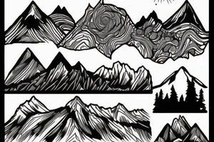 Breath-taking wilderness tattoo mountains tattoo idea