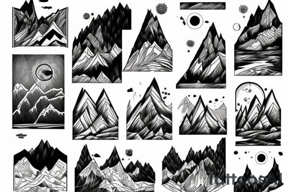Breath-taking wilderness tattoo mountains tattoo idea