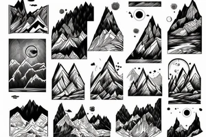 Breath-taking wilderness tattoo mountains tattoo idea
