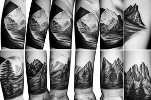 Breath-taking wilderness tattoo mountains tattoo idea