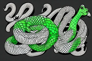 green monster with a snake tongue in a sweater tattoo idea