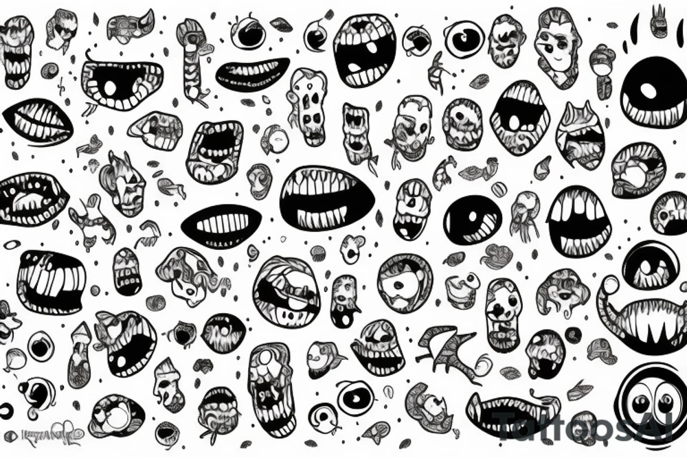 monster in a sweater tattoo idea