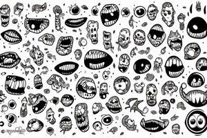 monster in a sweater tattoo idea