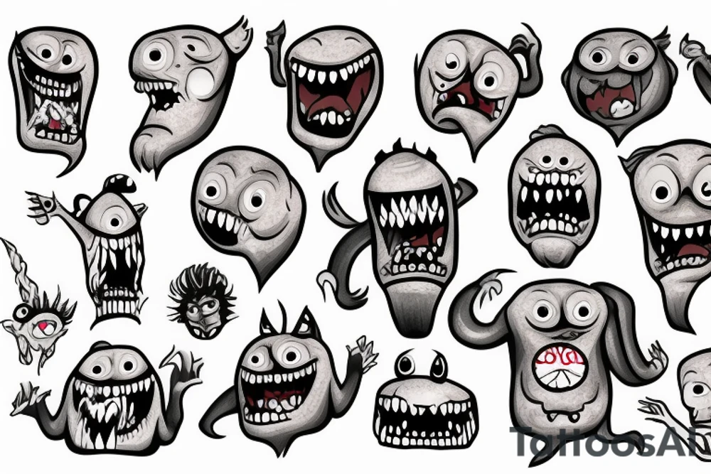 monster in a sweater tattoo idea