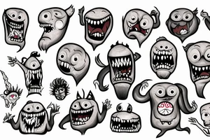 monster in a sweater tattoo idea