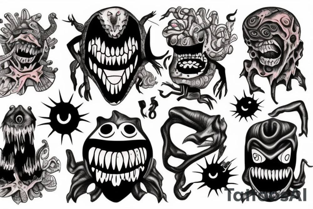 monster in a sweater tattoo idea