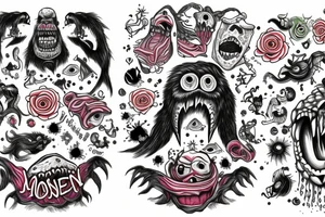 monster in a sweater tattoo idea