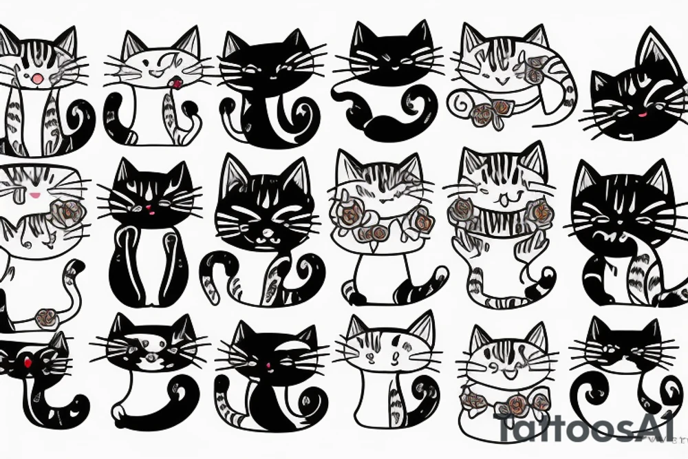 cat in a glass tattoo idea