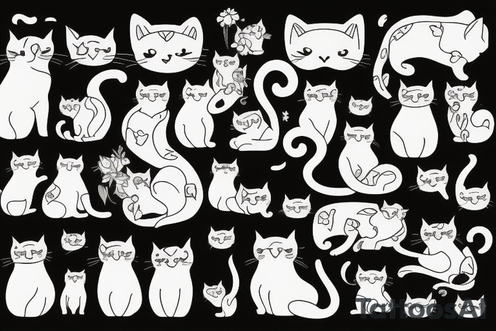cat in a glass tattoo idea