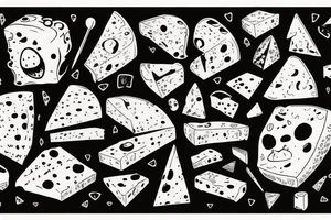 funny cheese tattoo idea