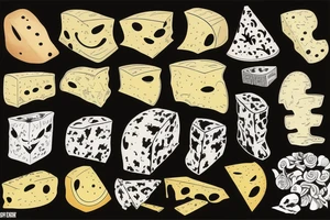 funny cheese tattoo idea
