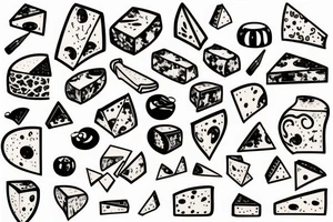 funny cheese tattoo idea