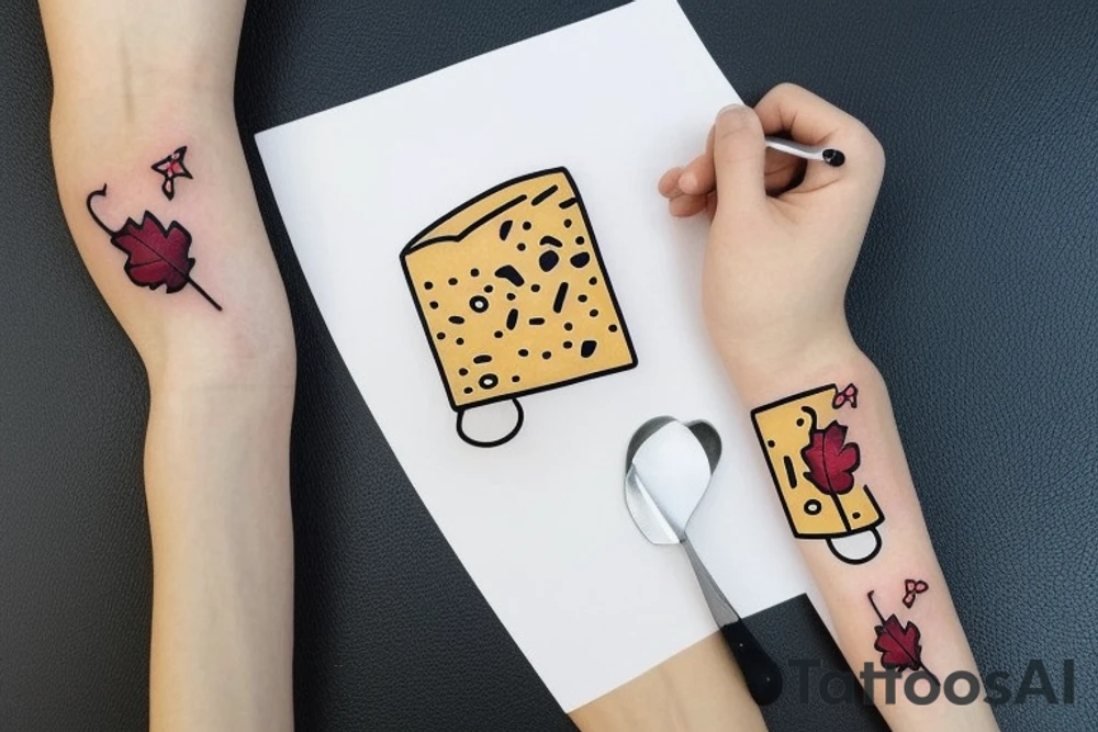 funny cheese tattoo idea