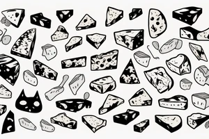 cheese with ears tattoo idea
