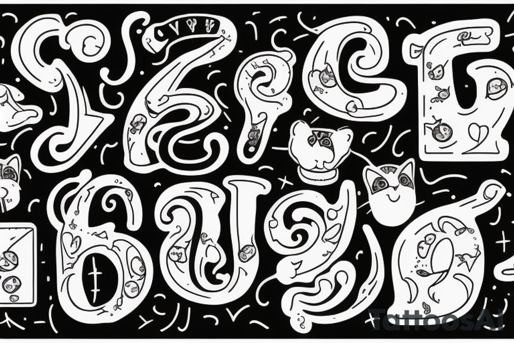 cat in the cake tattoo idea