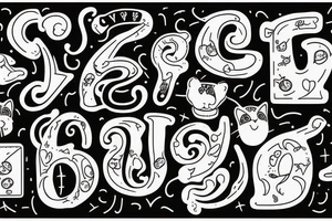 cat in the cake tattoo idea