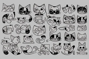 cat in the cake tattoo idea