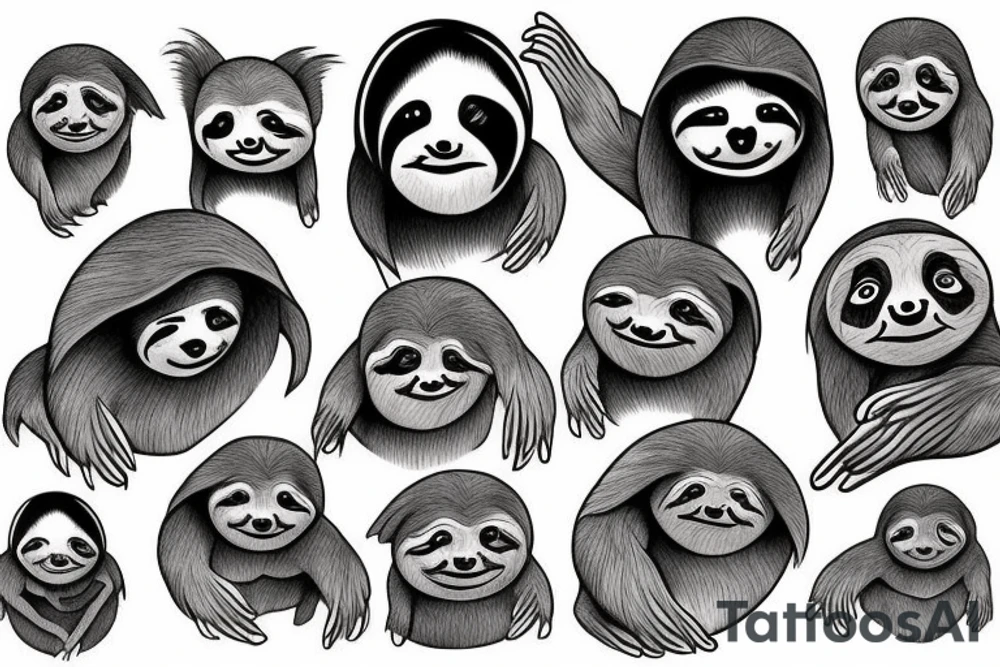Sloth tattoo idea