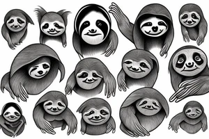 Sloth tattoo idea