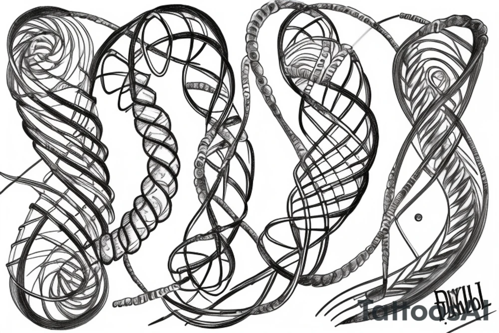 DNA helix tattoo idea
