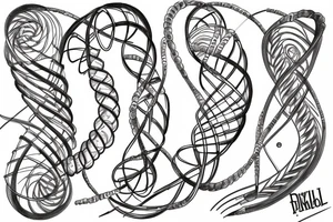 DNA helix tattoo idea
