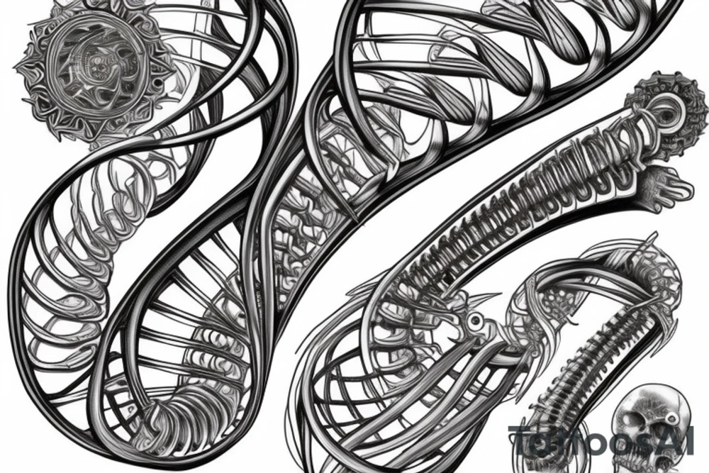 DNA helix tattoo idea