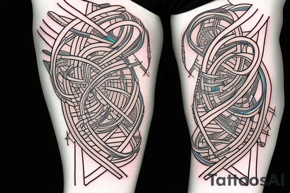 DNA helix colored with blurry edges on the forearm tattoo idea