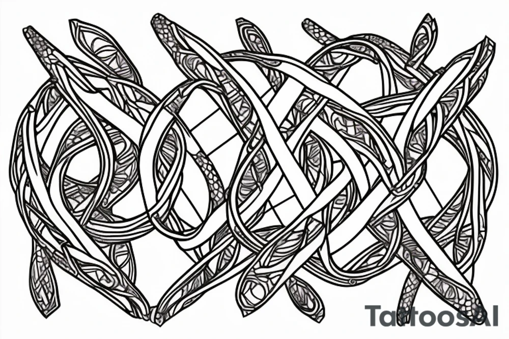 DNA helix colored with blurry edges on the forearm tattoo idea