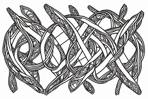 DNA helix colored with blurry edges on the forearm tattoo idea