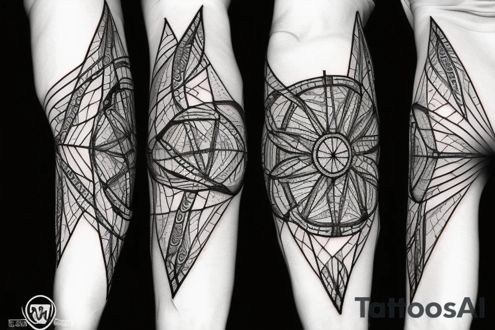 DNA helix colored with blurry edges on the forearm tattoo idea