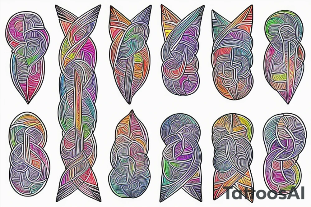 DNA helix colored with blurry edges on the forearm tattoo idea