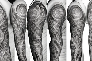 DNA helix colored with blurry edges on the forearm tattoo idea