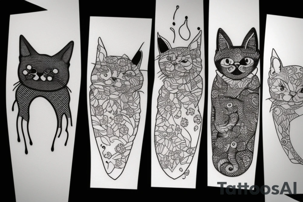 cat silhouette tattoo idea