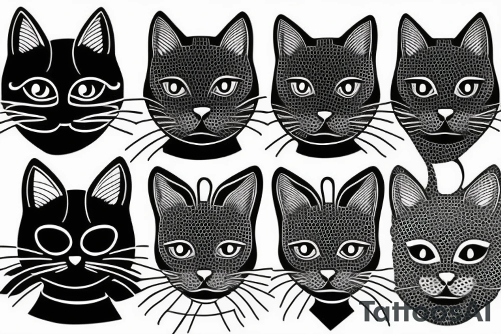 cat silhouette tattoo idea