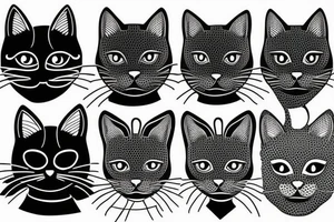 cat silhouette tattoo idea