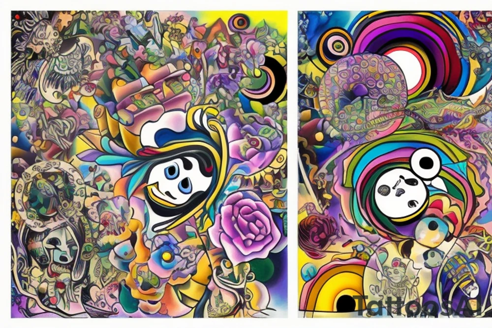 Trippy skullvagina tattoo idea