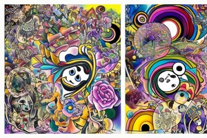 Trippy skullvagina tattoo idea