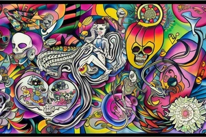 Trippy skullvagina tattoo idea