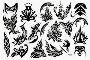 king leave for top of the chest tattoo idea