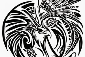 eagle holding libra scale tattoo idea