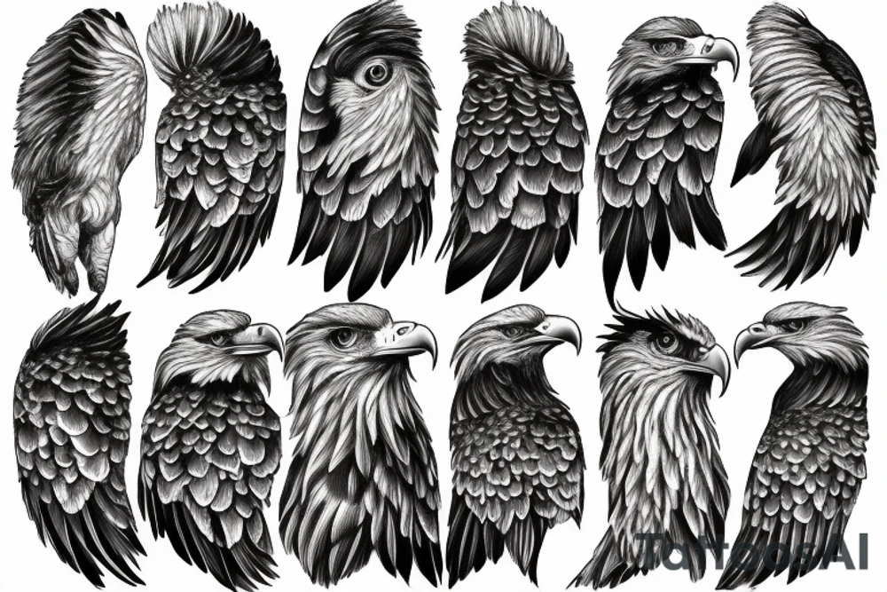 eagle holding libra scale tattoo idea