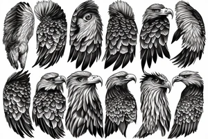 eagle holding libra scale tattoo idea